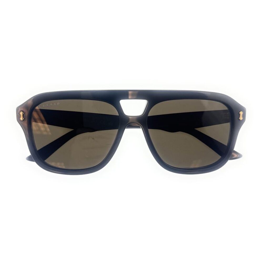 Gucci GG1263S Polarized Brown Navigator Men's Sunglasses - Picture 2 of 4